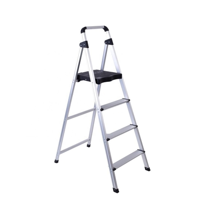 Estante de escalera de acero personalizable de nylon portátil plegable de marco A con plataforma de trabajo extensible