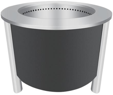 Grill de barbacoa al aire libre sin humo Corten de acero Fuego de gas Fosa de forma personalizada Cuadrado esférico