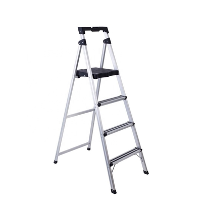 Estante de escalera de acero personalizable de nylon portátil plegable de marco A con plataforma de trabajo extensible