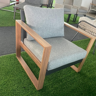 Muebles de jardín de exterior plegados Sofá de ratan de aluminio para mesa de té de esquina de lujo