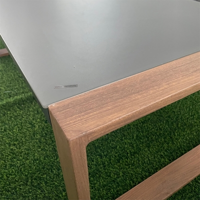 Muebles de jardín de exterior plegados Sofá de ratan de aluminio para mesa de té de esquina de lujo