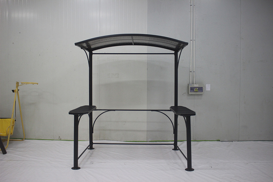 Grill de aluminio y hierro Gazebo 2.18 * 1.43 * 2.13 - 2.29M para la casa de la parrilla del jardín