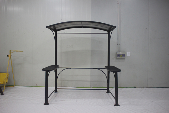 Grill de aluminio y hierro Gazebo 2.18 * 1.43 * 2.13 - 2.29M para la casa de la parrilla del jardín