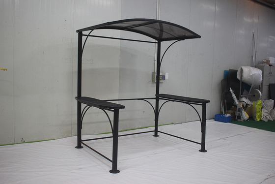 Grill de aluminio y hierro Gazebo 2.18 * 1.43 * 2.13 - 2.29M para la casa de la parrilla del jardín