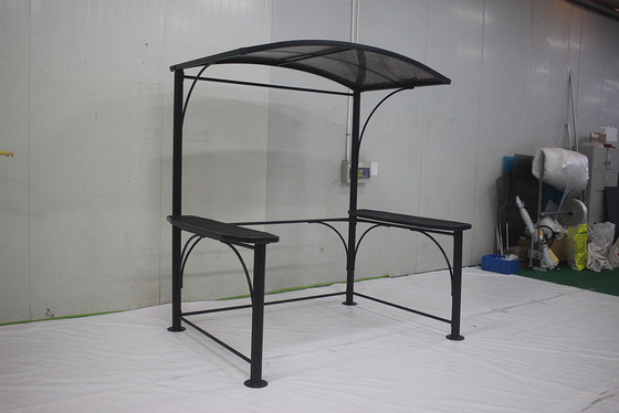 Grill de aluminio y hierro Gazebo 2.18 * 1.43 * 2.13 - 2.29M para la casa de la parrilla del jardín