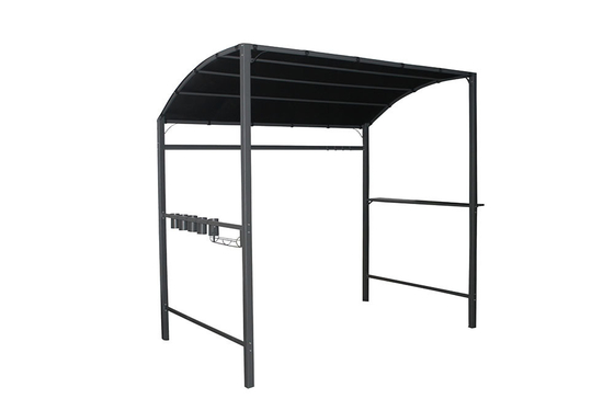 Patio al aire libre Polyester BBQ Shelter barbacoa Gazebo con acabado de vela recubierto de polvo