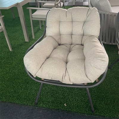 Muebles de jardín al aire libre Sofá de aluminio de ratán con mesa de lujo y compradores de teapoy