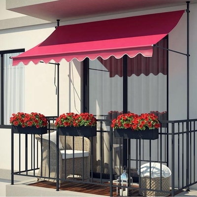 2.5 * 1.2m Tipo de columnas Toldo para patio exterior Canopy jardín sombreador de aluminio de aleación de aluminio