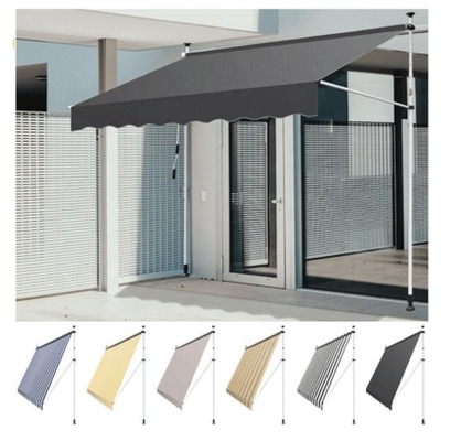 2.5 * 1.2m Tipo de columnas Toldo para patio exterior Canopy jardín sombreador de aluminio de aleación de aluminio