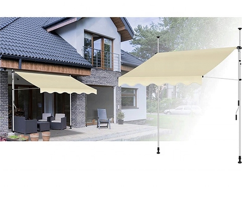 2.5 * 1.2m Tipo de columnas Toldo para patio exterior Canopy jardín sombreador de aluminio de aleación de aluminio