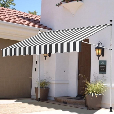 2.5 * 1.2m Tipo de columnas Toldo para patio exterior Canopy jardín sombreador de aluminio de aleación de aluminio