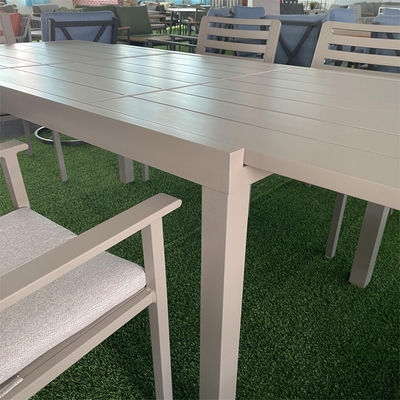 Sofá de ratan de aluminio plegado de estilo moderno para exteriores para mesa de té de jardín de lujo