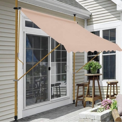 Tejido de poliéster impermeable de aleación de aluminio retráctil para patio de balcón 3 * 1,2 m
