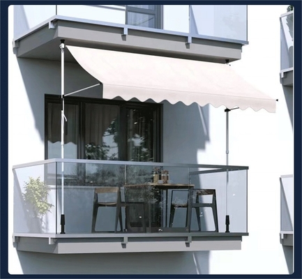 Tejido de poliéster impermeable de aleación de aluminio retráctil para patio de balcón 3 * 1,2 m
