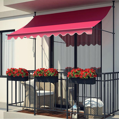 9 kg N.W 4 * 1.2m Tipo de toldo de pilar de aleación de aluminio para techo de jardín de patio exterior