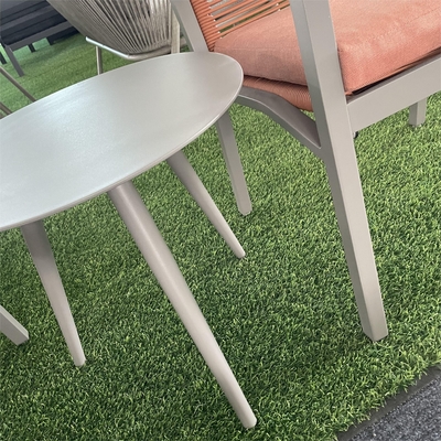 Muebles de jardín modernos de aluminio Bistro Sofá de ratán establecido en estilo de diseño moderno