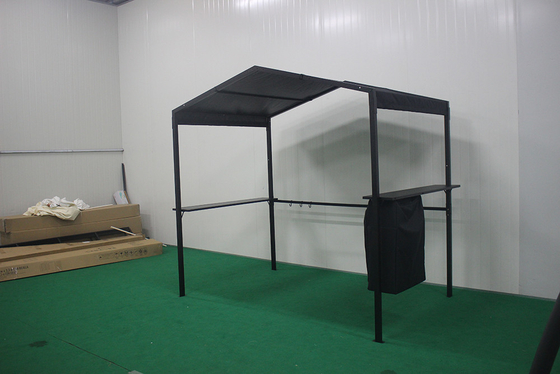 2.3*1.5*2.2M Techo de aluminio duro de poliéster exterior Gazebo con acabado de vela recubierto de polvo