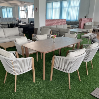 Muebles de jardín para exteriores Conjunto de sofá de aluminio de ratán Mesa de ocio Conjunto de cena de té