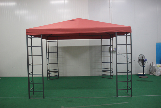 Patio de jardín al aire libre 3*3*2.55M Rectángulo Gazebo de doble techo en paquete de gran tamaño