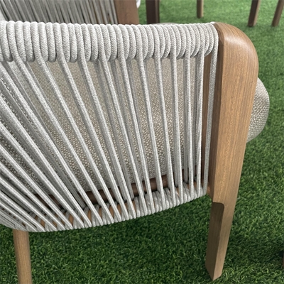 Muebles de jardín para exteriores Conjunto de sofá de aluminio de ratán Mesa de ocio Conjunto de cena de té