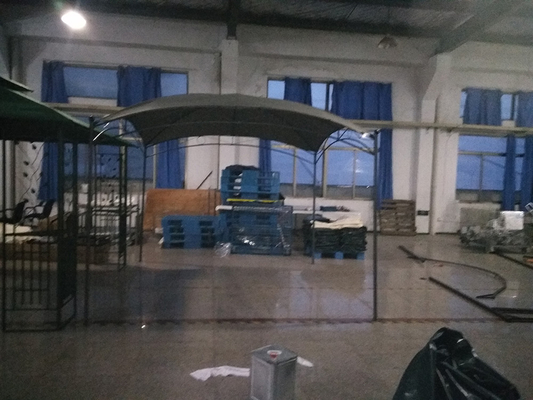 Patio exterior Carport con marco de acero 3 * 3M Pared de sol Jardín Techo con dosel de bodas blanco