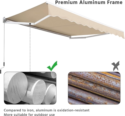 Cuadro de aluminio tipo totalmente abierto sombrilla Awning KD ideal para los requisitos del cliente