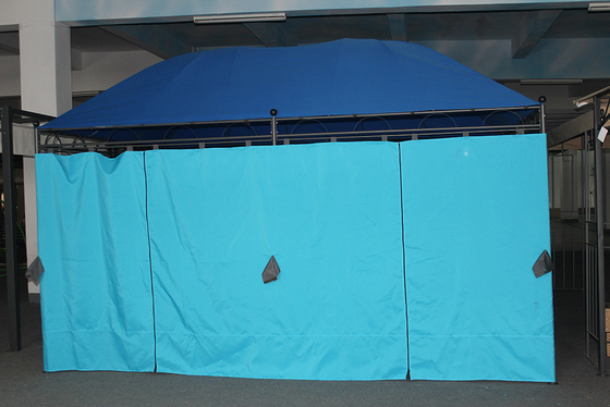 Muebles de diseño de dosel azul grande panel de metal Gazebo superior para muebles de exterior 3 * 4M