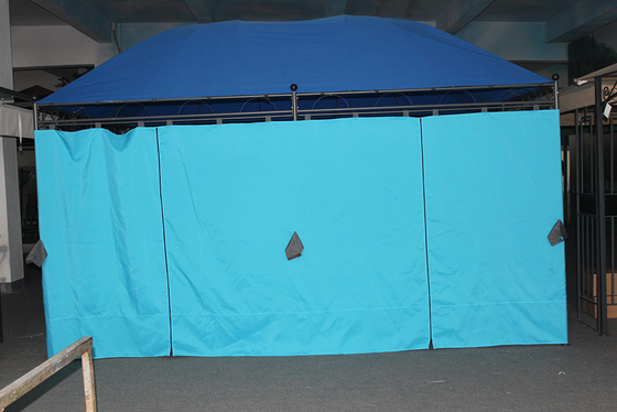 Muebles de diseño de dosel azul grande panel de metal Gazebo superior para muebles de exterior 3 * 4M