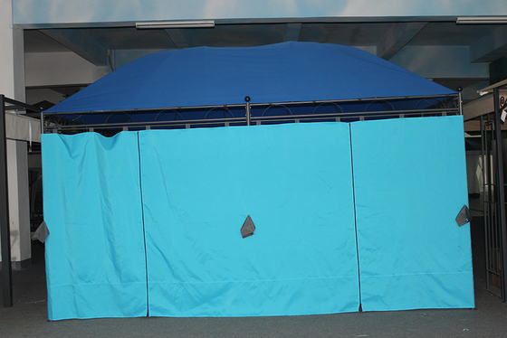 Muebles de diseño de dosel azul grande panel de metal Gazebo superior para muebles de exterior 3 * 4M