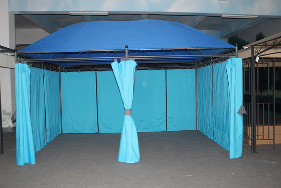 Muebles de diseño de dosel azul grande panel de metal Gazebo superior para muebles de exterior 3 * 4M