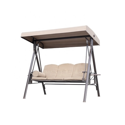 200*124*170cm Decoraciones de jardín cama de banco con colchón con dosel pergola mirador