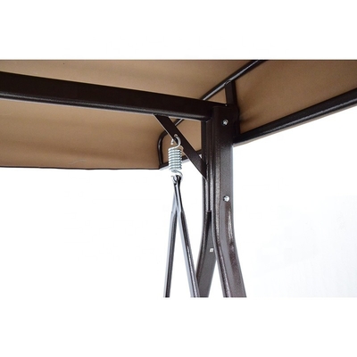 200*124*170cm Decoraciones de jardín cama de banco con colchón con dosel pergola mirador