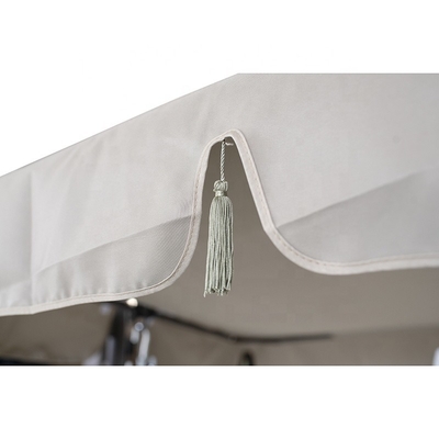 Decoraciones de jardín Sillón columpiante al aire libre con dosel Pergola Gazebo Cama de banco con almohadillas