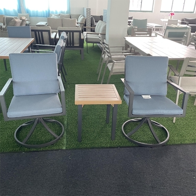 Color personalizable Muebles de jardín al aire libre Sofá de aluminio de ratán para mesa de lujo