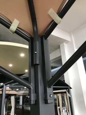 Canopy exterior de jardín 2.95*2.95*2.7M Diseño redondo Patio Gazebo para fiestas al aire libre