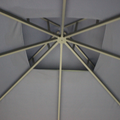 Amantes del jardín Tejido de poliéster lujoso Gazebo de jardín 3x3x2.75m de profesional