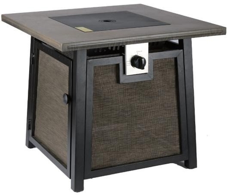 Grill de barbacoa de acero corten de jardín al aire libre con hoguera de gas sin humo esférica rectangular
