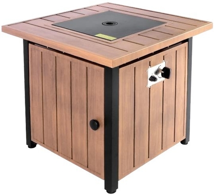 Grill de barbacoa de acero corten de jardín al aire libre con hoguera de gas sin humo esférica rectangular