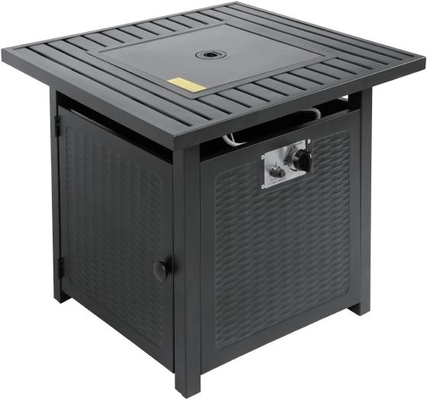 Grill de barbacoa de acero corten de jardín al aire libre con hoguera de gas sin humo esférica rectangular