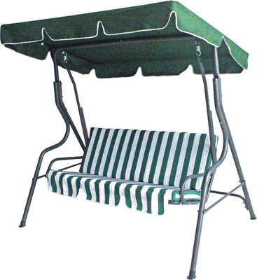 Silla de swing de patio para 2/3 personas con techo convertible y cojín grueso extraíble