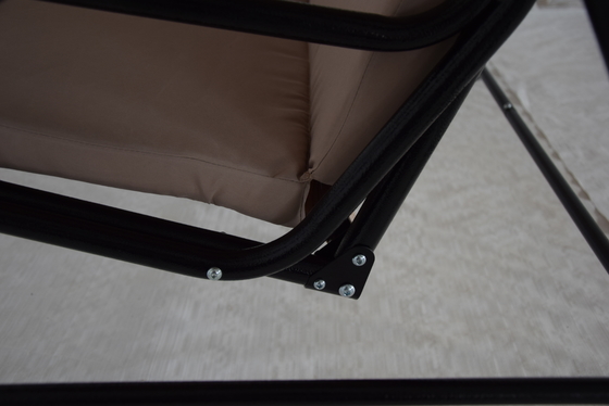 Silla de swing de patio para 2/3 personas con techo convertible y cojín grueso extraíble