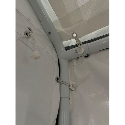 Carport de techo plegable exterior grande personalizado con acabado recubierto de polvo