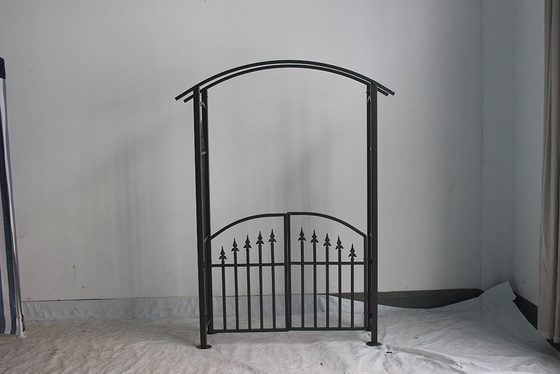 Arco metálico personalizable para jardín y patio Gazebo en color negro sin cubierta recubierta