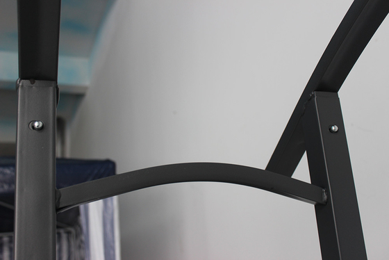 Arco metálico personalizable para jardín y patio Gazebo en color negro sin cubierta recubierta