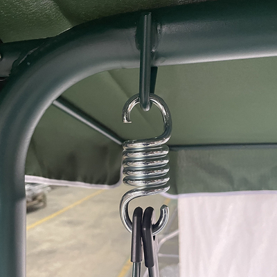 Cama colgante al aire libre de diseño moderno, silla de oscilación de patio para 3 personas con tubo de acero y techo