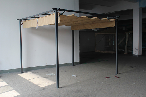 Canopy de pergola retráctil de aluminio para patio de jardín