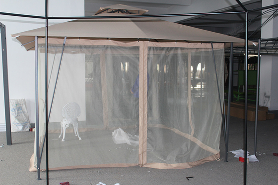 Gazebo de aluminio con marco plegable y tamaño de 3,5*3,5*2,67M