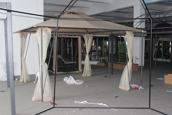 Gazebo de aluminio con marco plegable y tamaño de 3,5*3,5*2,67M