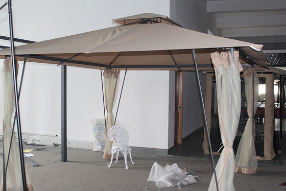 Gazebo de aluminio con marco plegable y tamaño de 3,5*3,5*2,67M