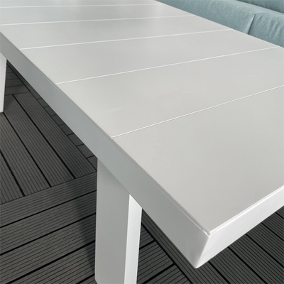 Muebles de jardín al aire libre Sofá de aluminio de ratán Conjunto para mesa de lujo Teapoy Bistro Cena